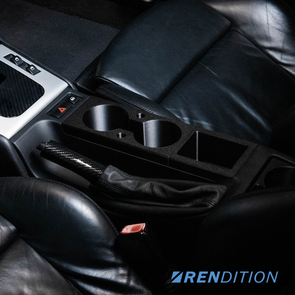 BMW E46 Front Cup Holder V3 – Dual 72mm | OEM Texture | Secure Fit