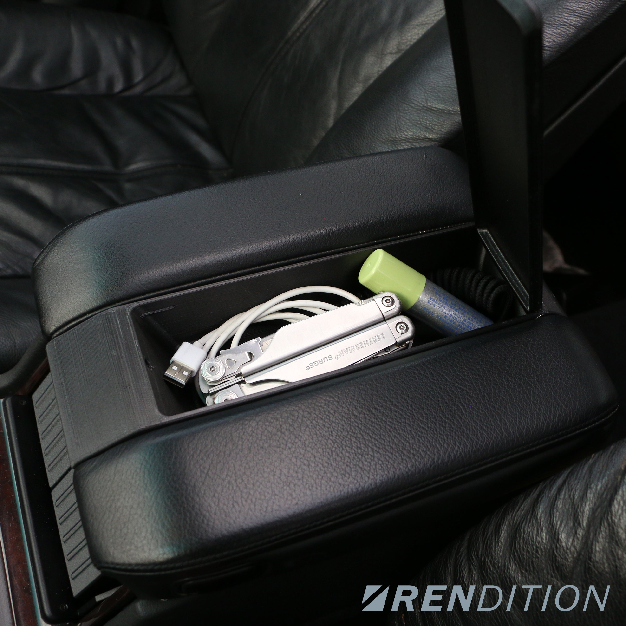 BMW E38 ARMREST STORAGE TRAY V2.1 / STOAGE BOX / E38 PHONE REPLACEMENT