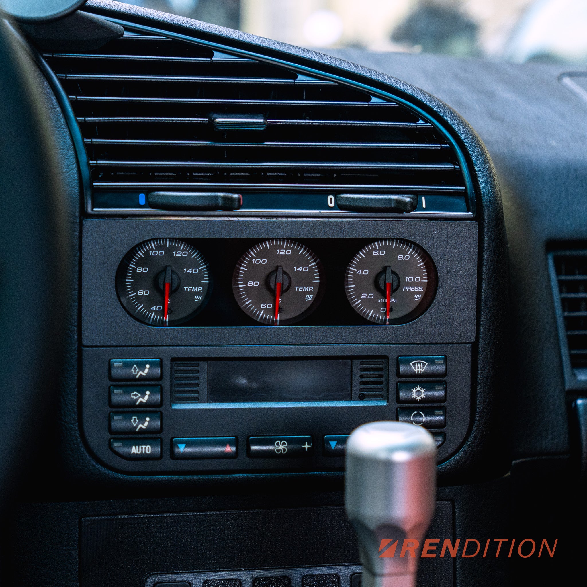 BMW E36 Triple Gauge Kit by Rendition