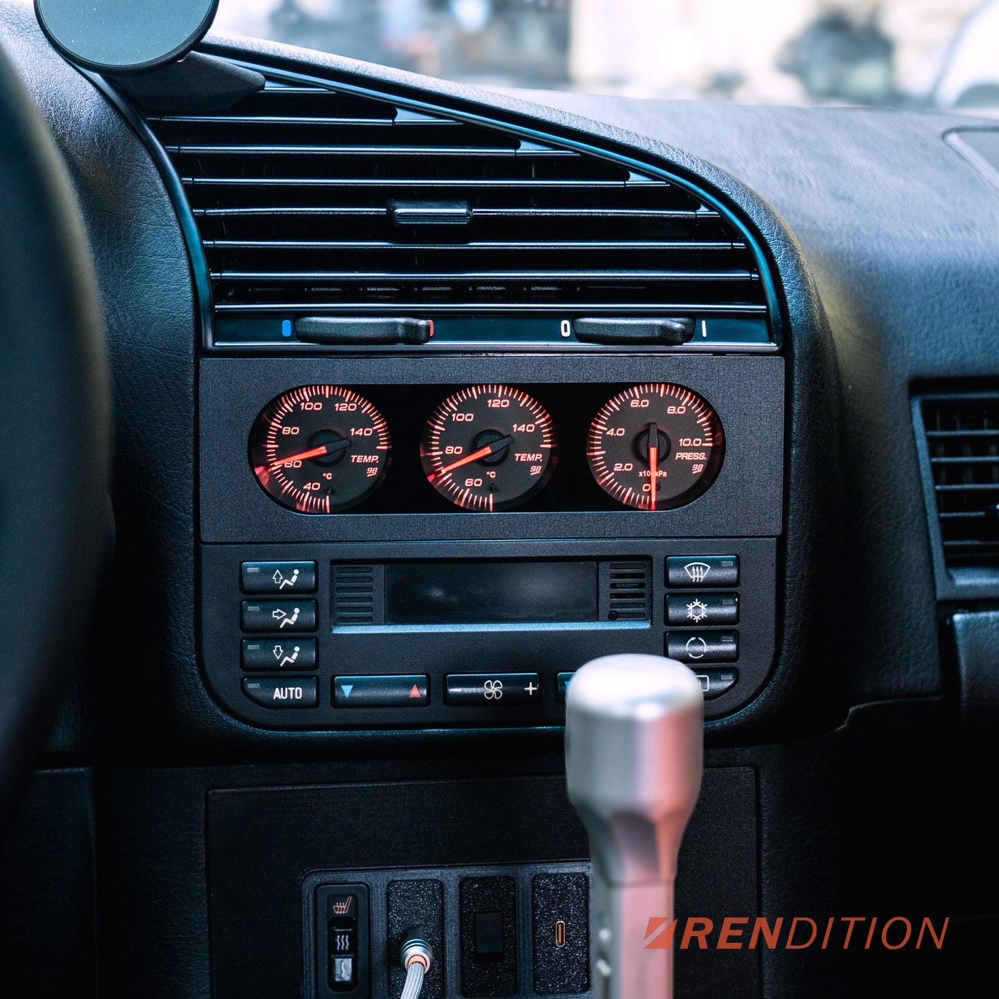 BMW E36 Triple Gauge Kit by Rendition
