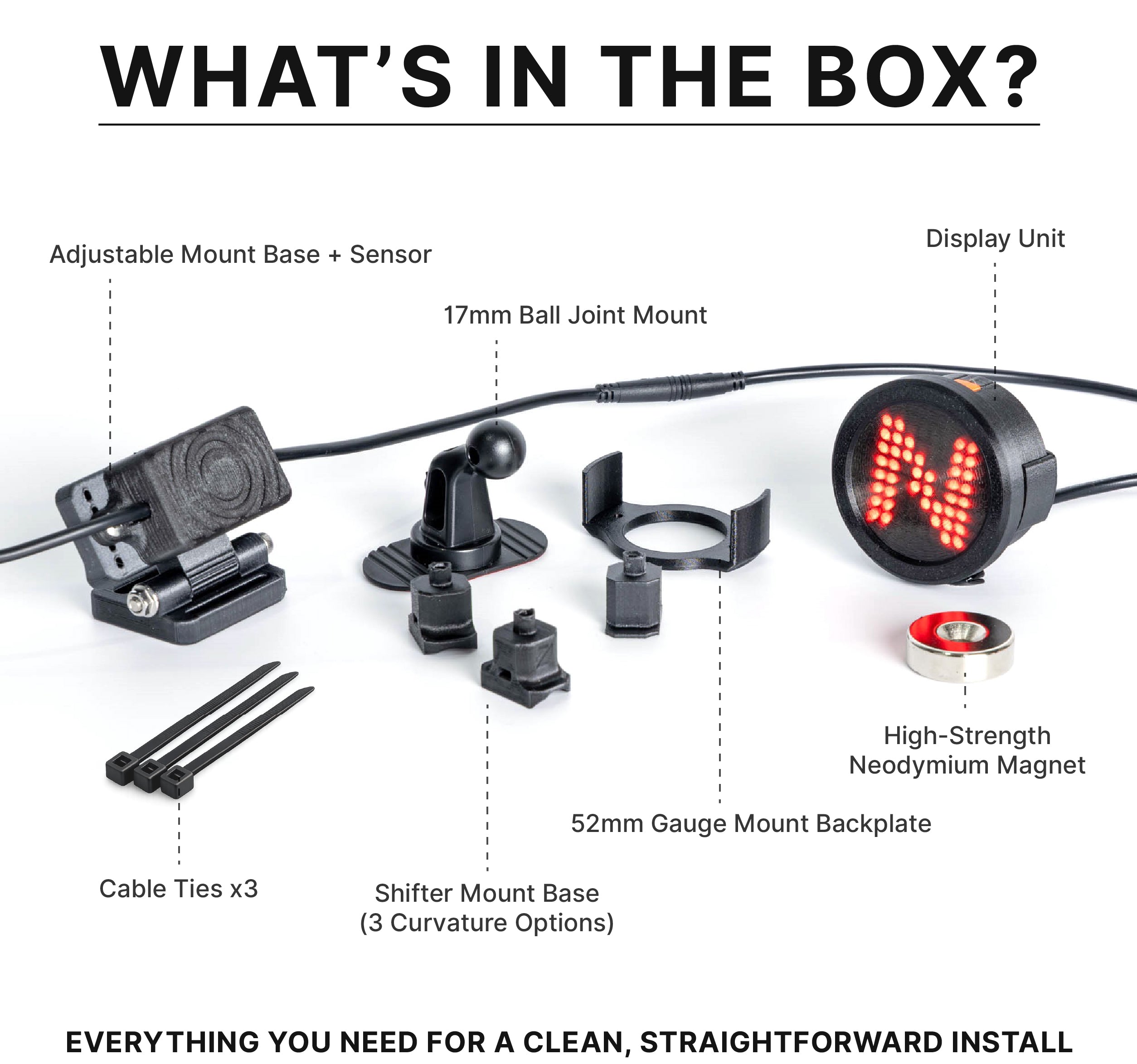 Rendition ShiftView™ Universal Digital Gear Display