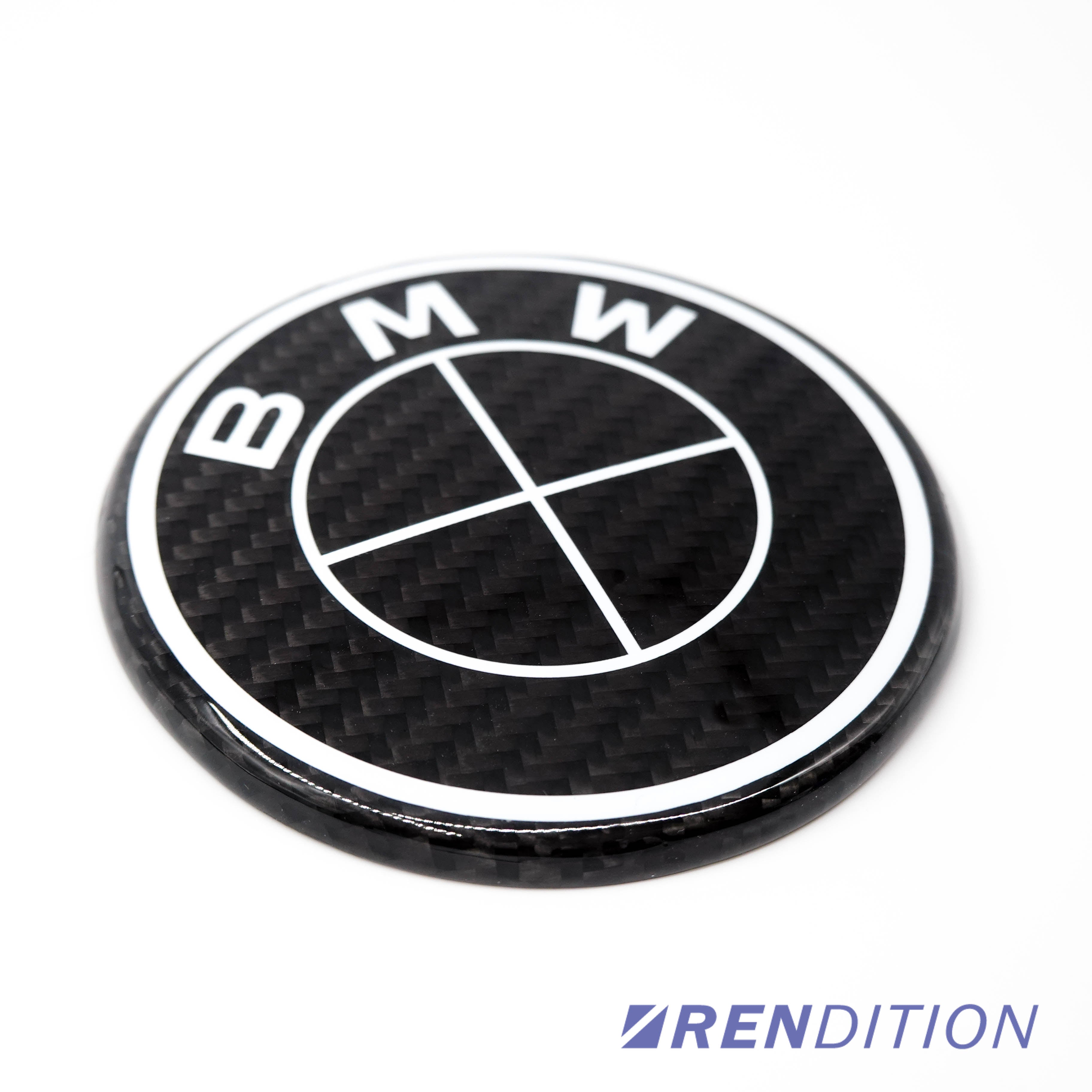 BMW carbon fiber emblem overlay covers M 50th minimalist front rear steering 82mm 74mm 46mm real carbon fiber

