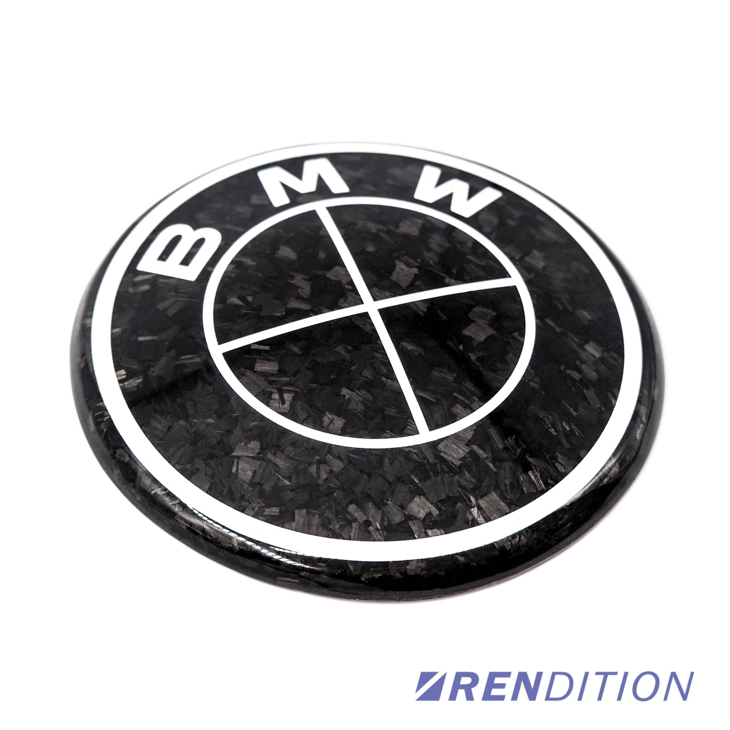 BMW carbon fiber emblem overlay covers M 50th minimalist front rear steering 82mm 74mm 46mm real carbon fiber

