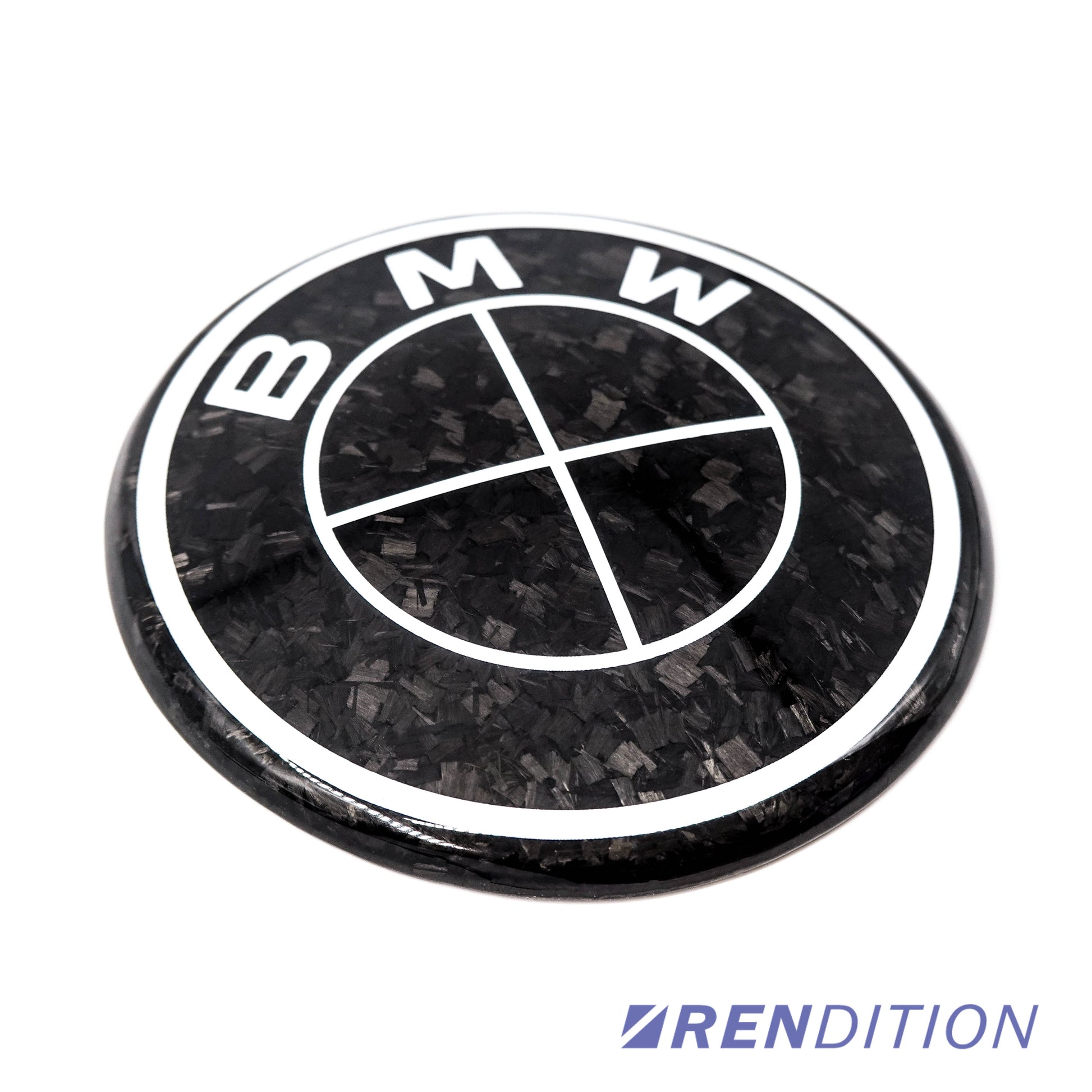BMW carbon fiber emblem overlay covers M 50th minimalist front rear steering 82mm 74mm 46mm real carbon fiber

