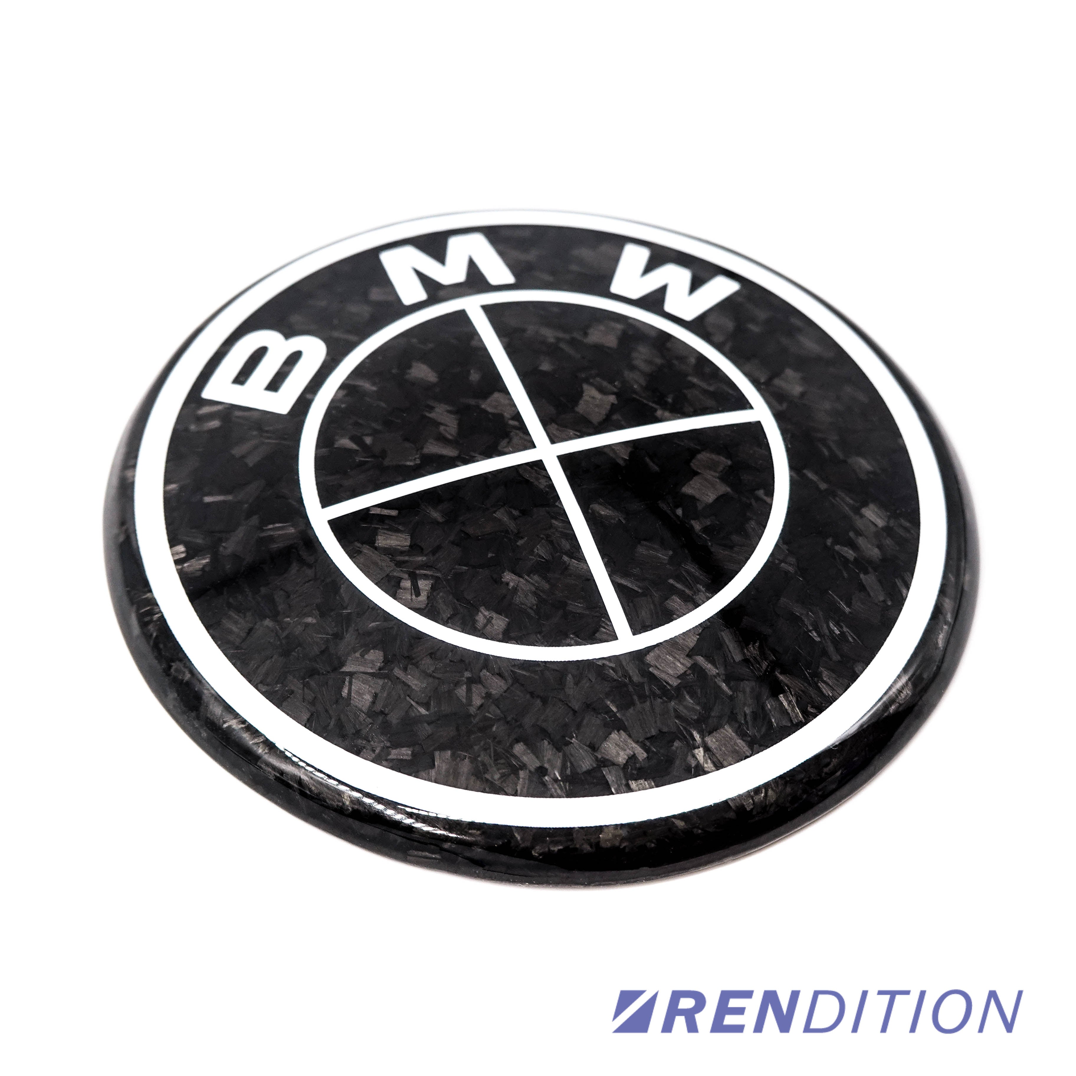 BMW carbon fiber emblem overlay covers M 50th minimalist front rear steering 82mm 74mm 46mm real carbon fiber

