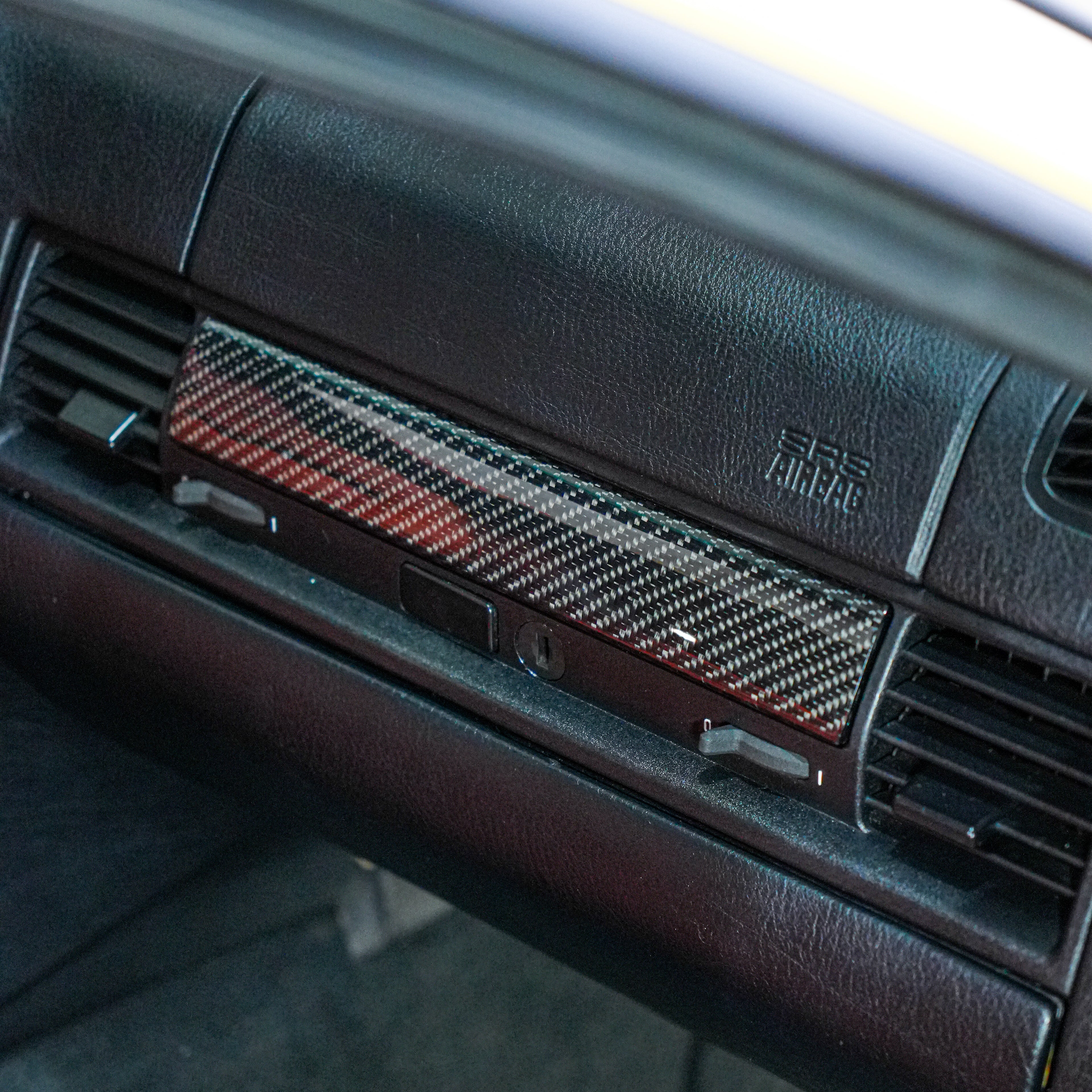 BMW E36 carbon fiber glovebox trim replacement for Coupe and Sedan