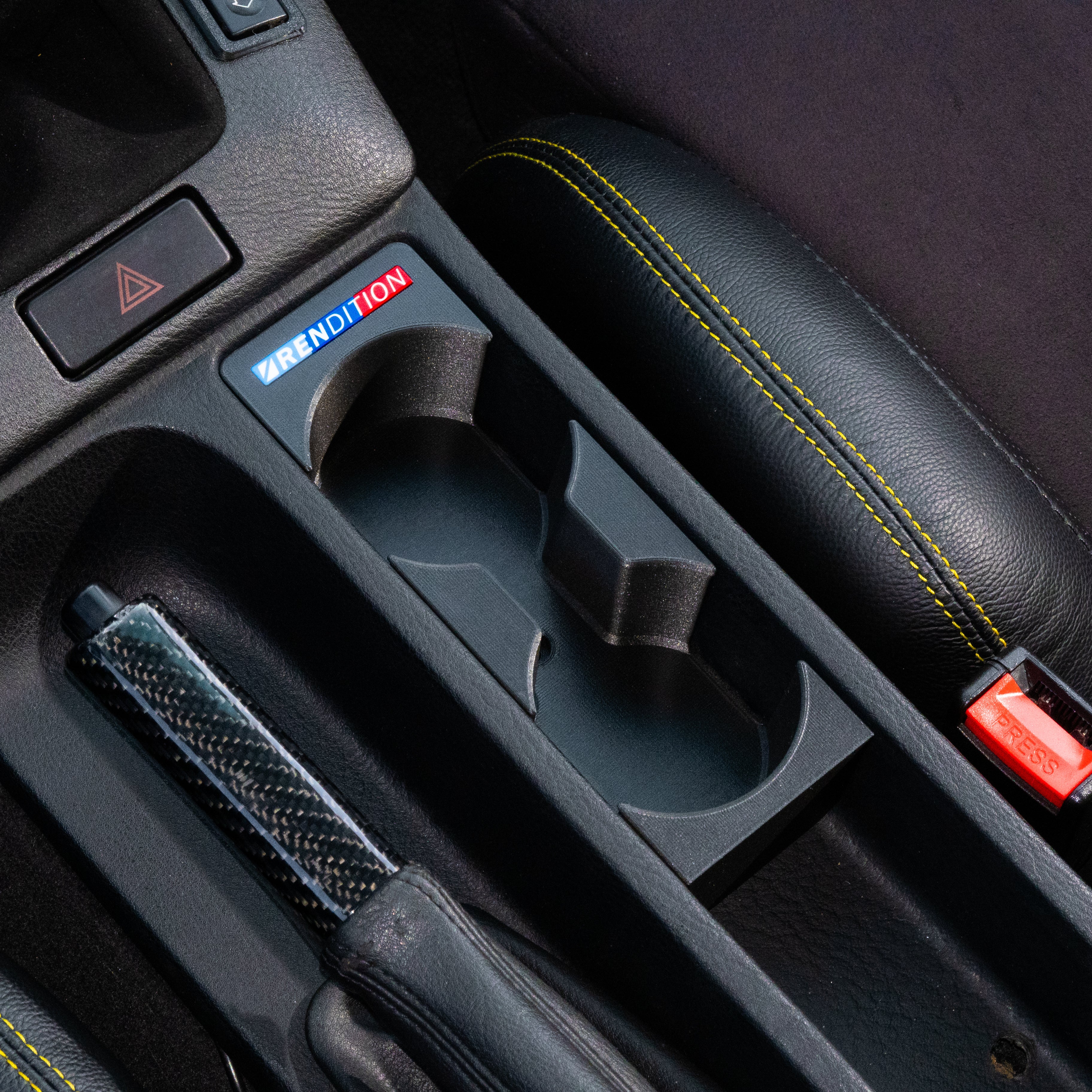 BMW E36 front cup holder fits large drinks Stanley Yeti 1L bottles V6 MAX Reversed MAX 1990–2000