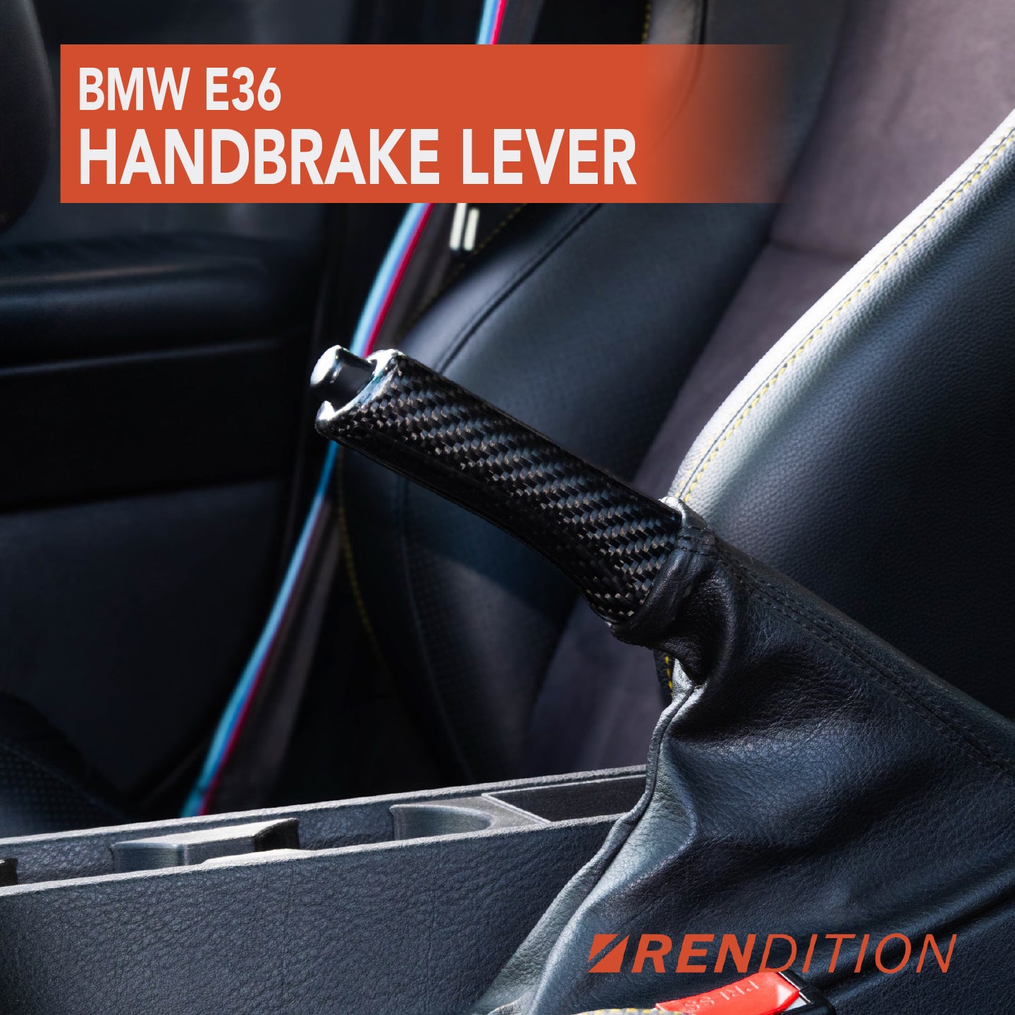 BMW E36 Handbrake Lever Carbon Fiber Polycarbonate OEM Fit