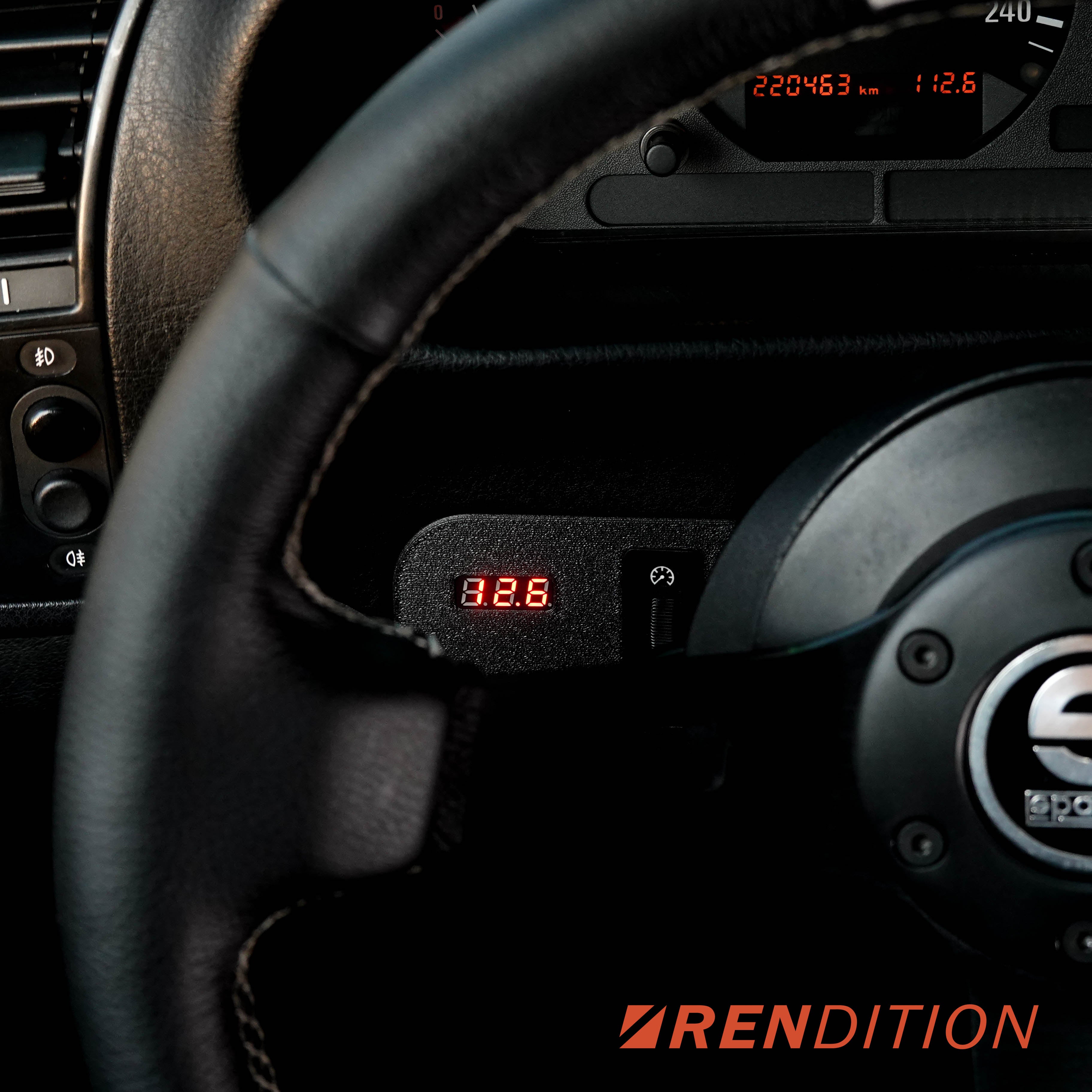 BMW E36 Instrument Cluster Dimmer Cover Volt Meter OEM Replacement Carbon Fiber

