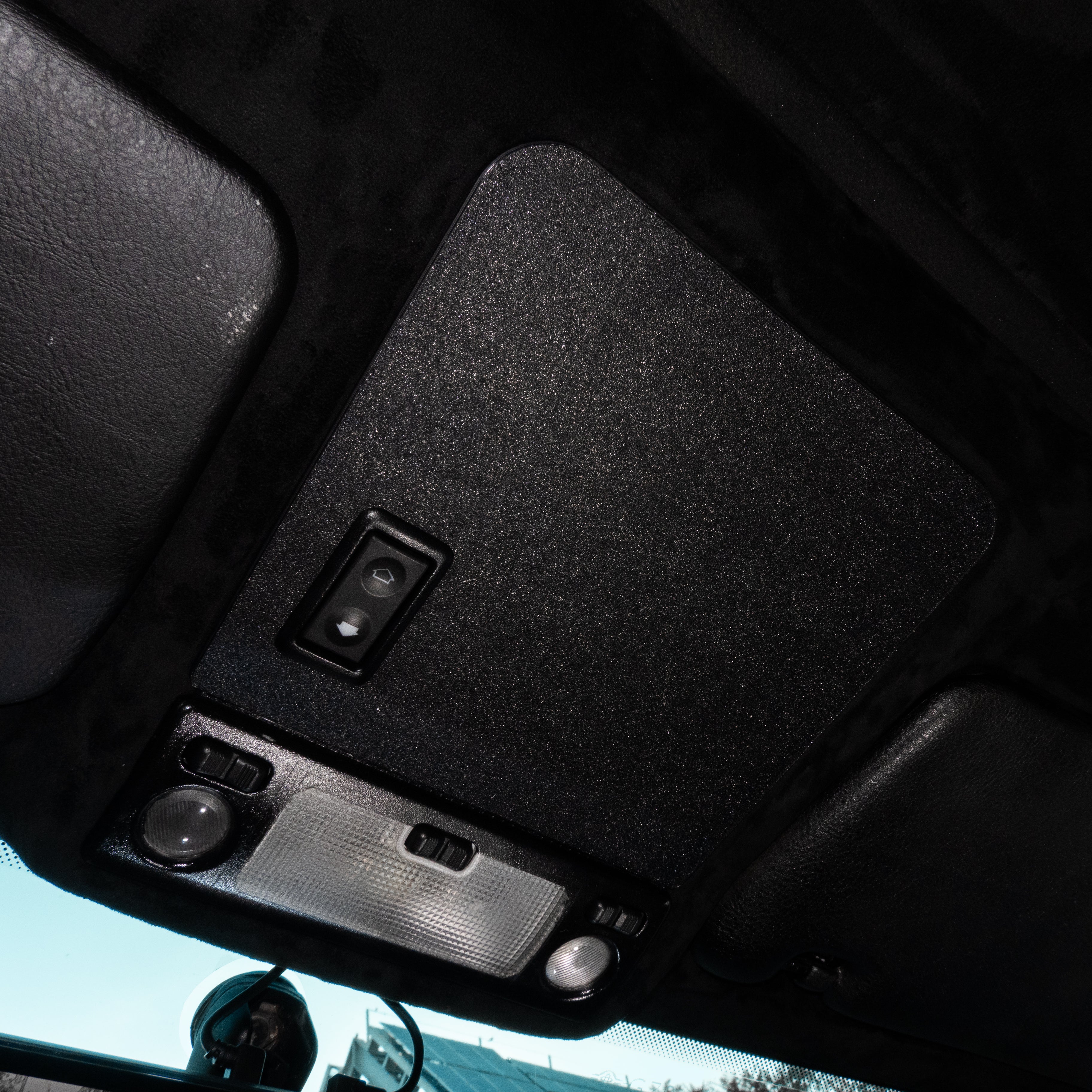 BMW E36 sunroof motor cover V4 redesigned OEM replacement polycarbonate carbon fiber fits 1990–2000