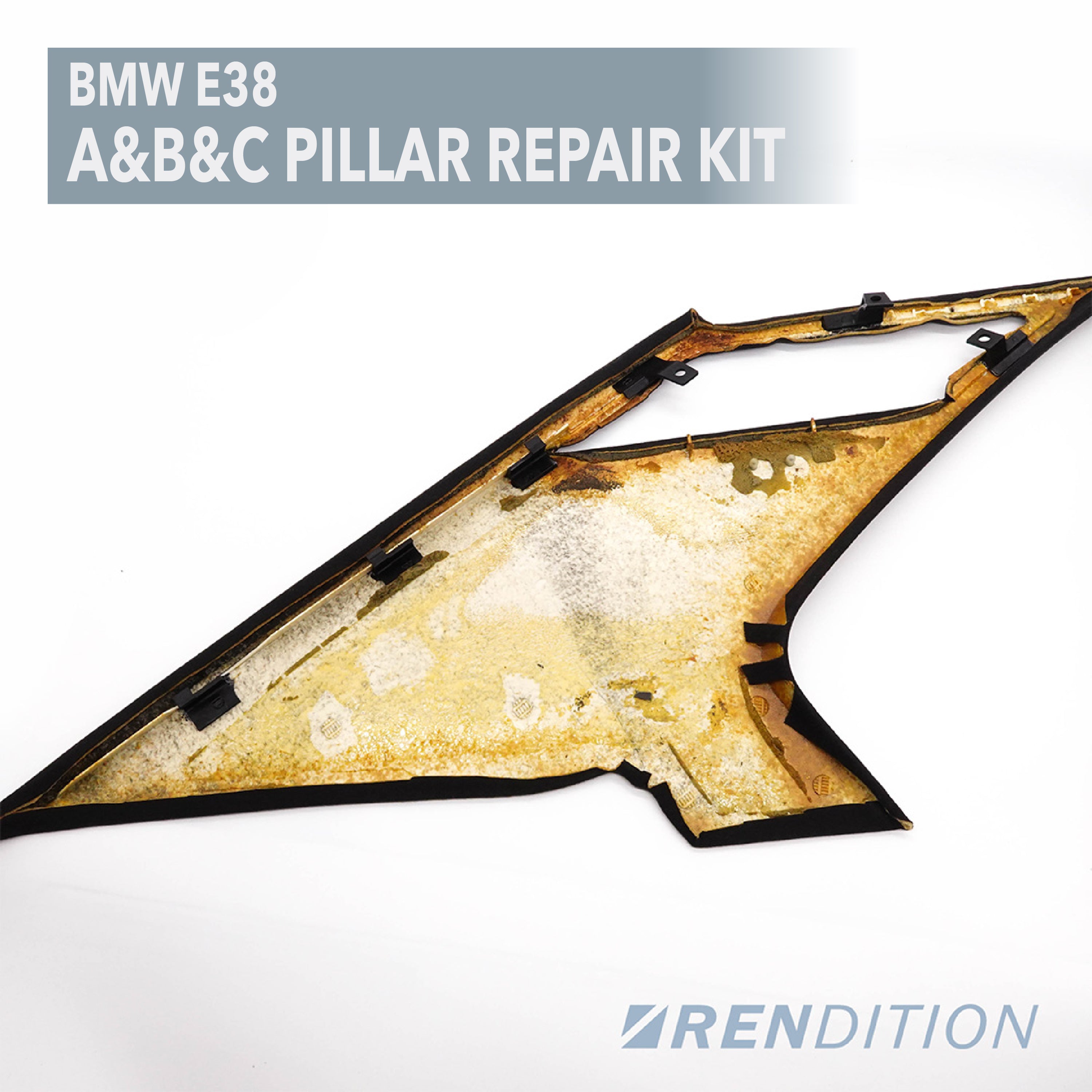 BMW E38 A B C Pillar Repair Kit full set – carbon-infused replacement tabs
