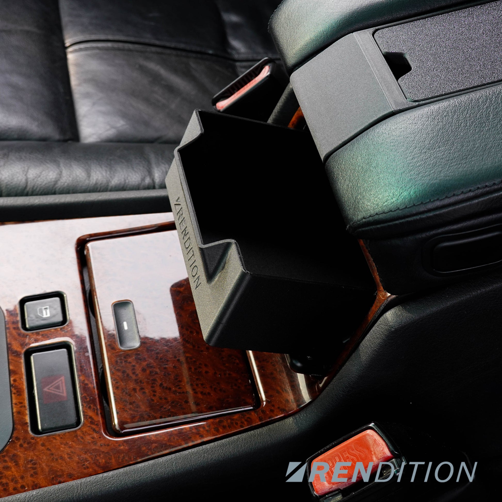 BMW E38 center console drawer conversion with OEM wood cover compatibility