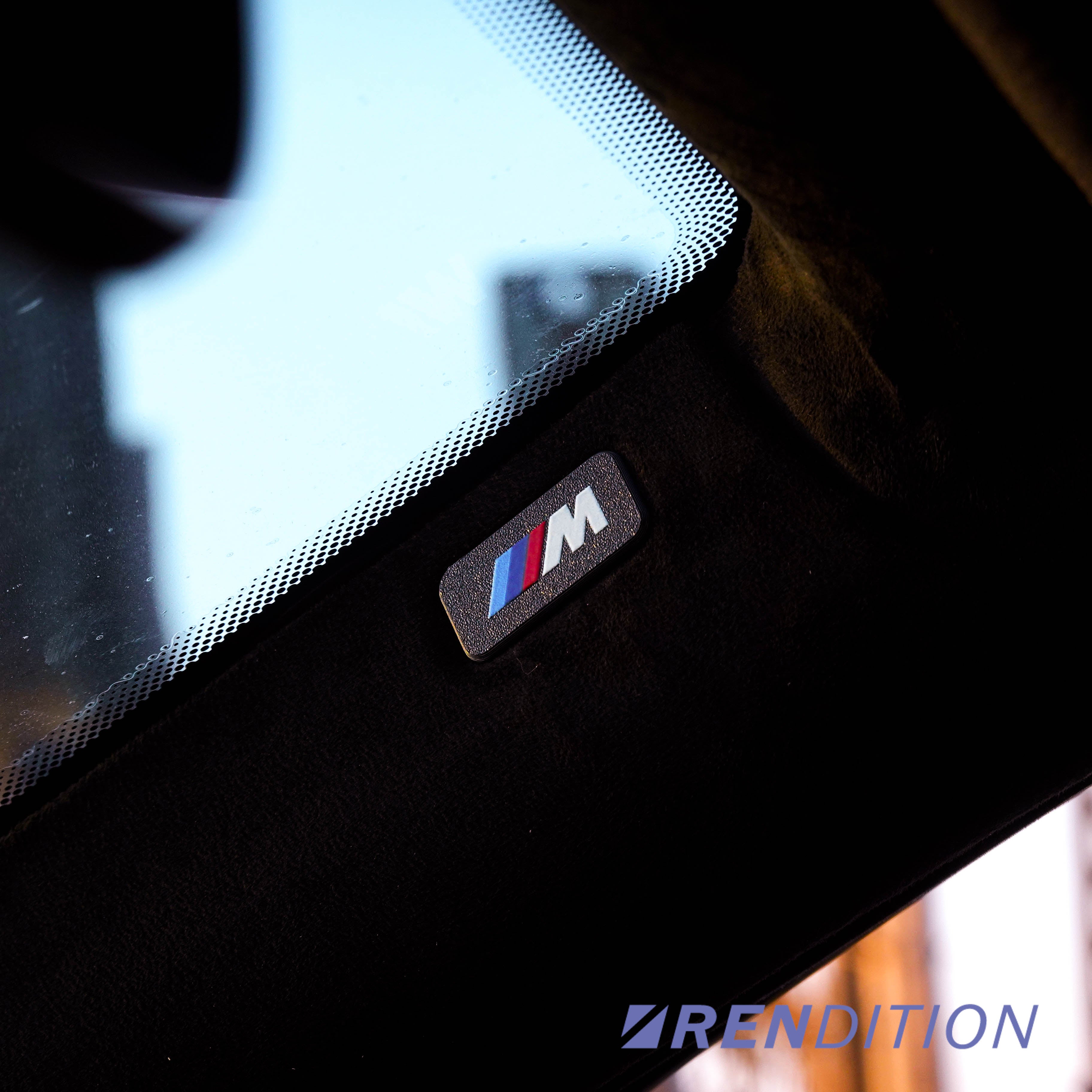 BMW A-pillar airbag cover replacement for E38 E39 E90 E91 E92 E93 E9X in textured black finish
