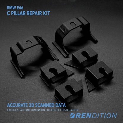 BMW E46 Coupe C-pillar trim repair kit 6 pcs