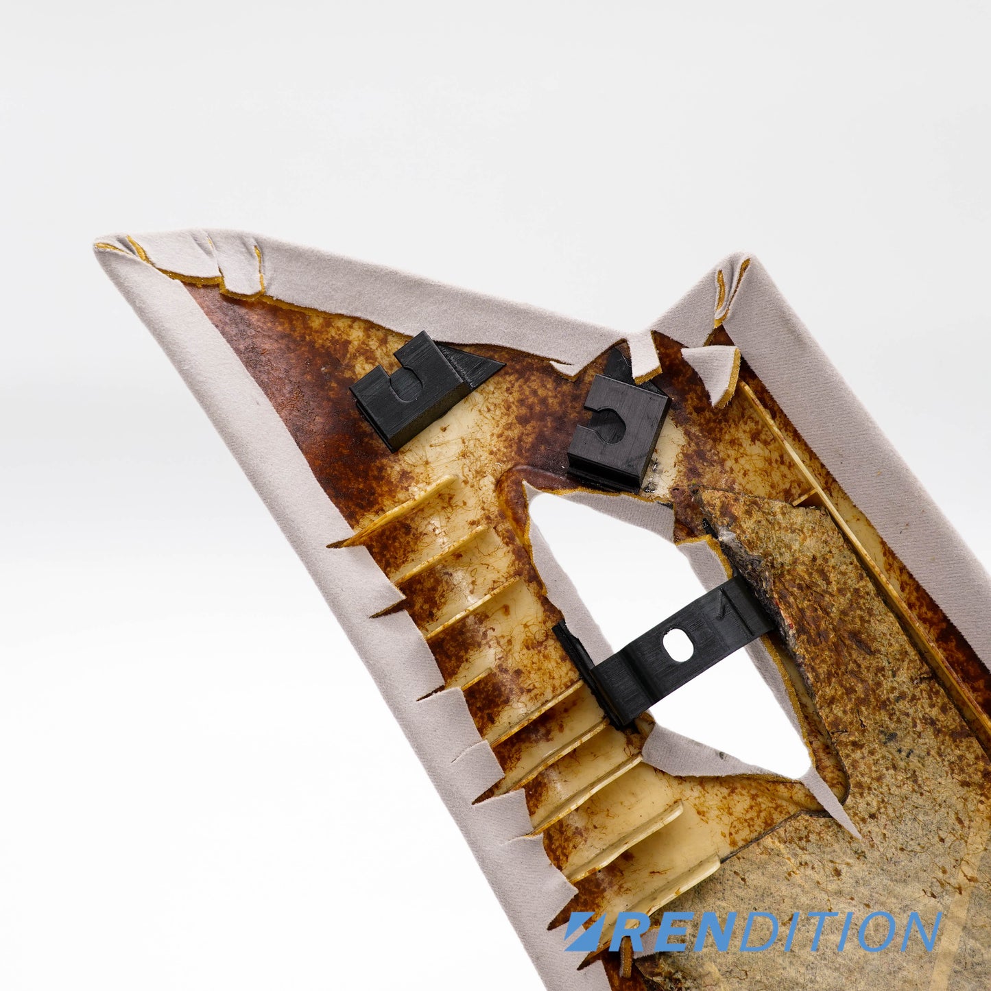 BMW E46 Coupe C-pillar trim repair kit installed