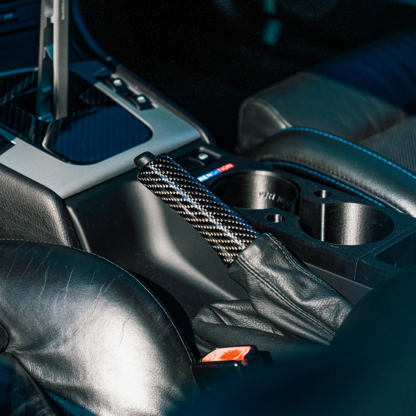 BMW E46 parking brake handle in carbon fiber