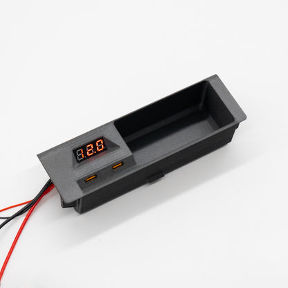 BMW E46 ashtray USB charger and tray conversion with voltmeter and dual USB-C