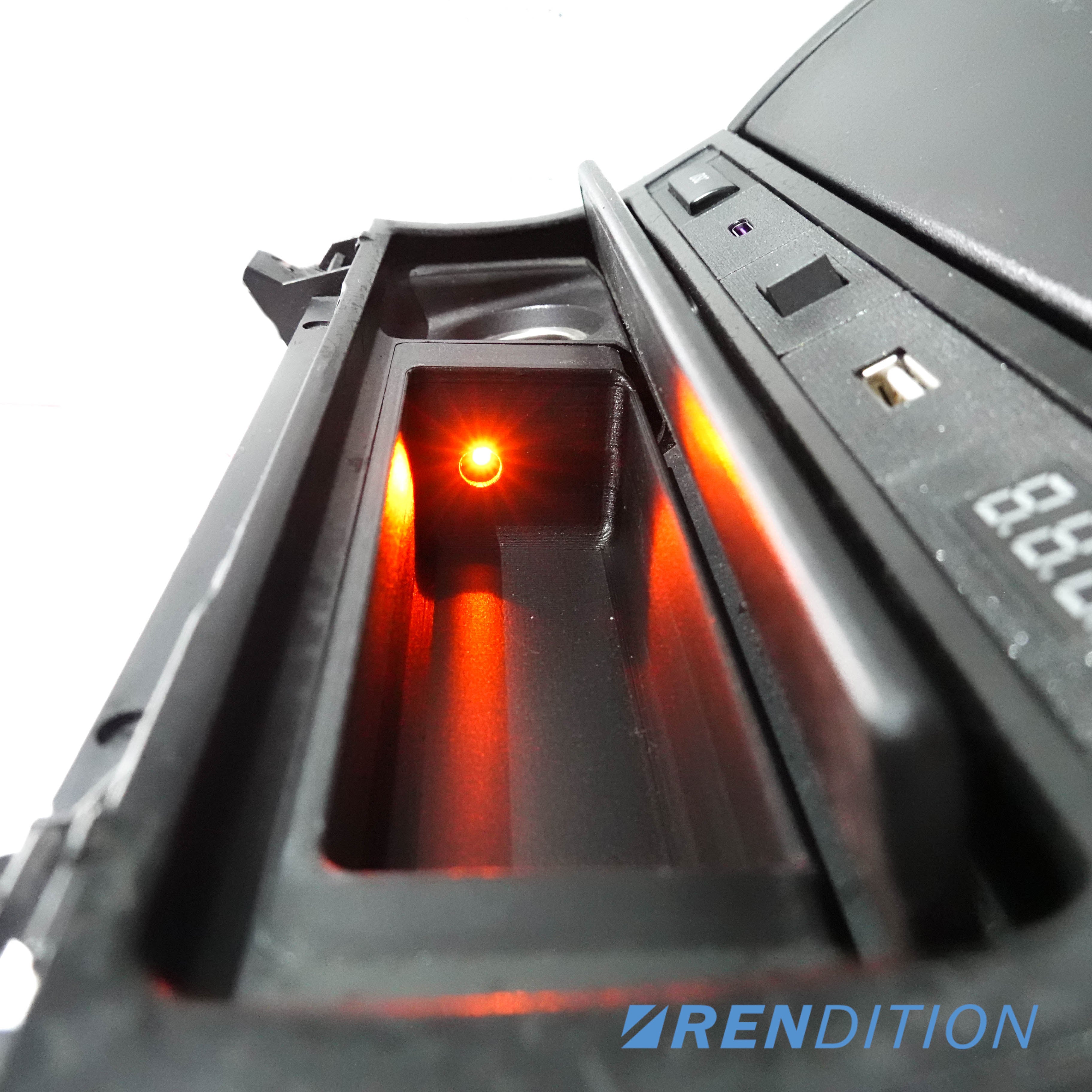 BMW E46 ashtray USB charger and tray conversion with voltmeter and dual USB-C