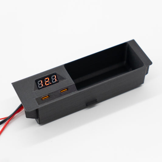 BMW E46 ashtray USB charger and tray conversion with voltmeter and dual USB-C