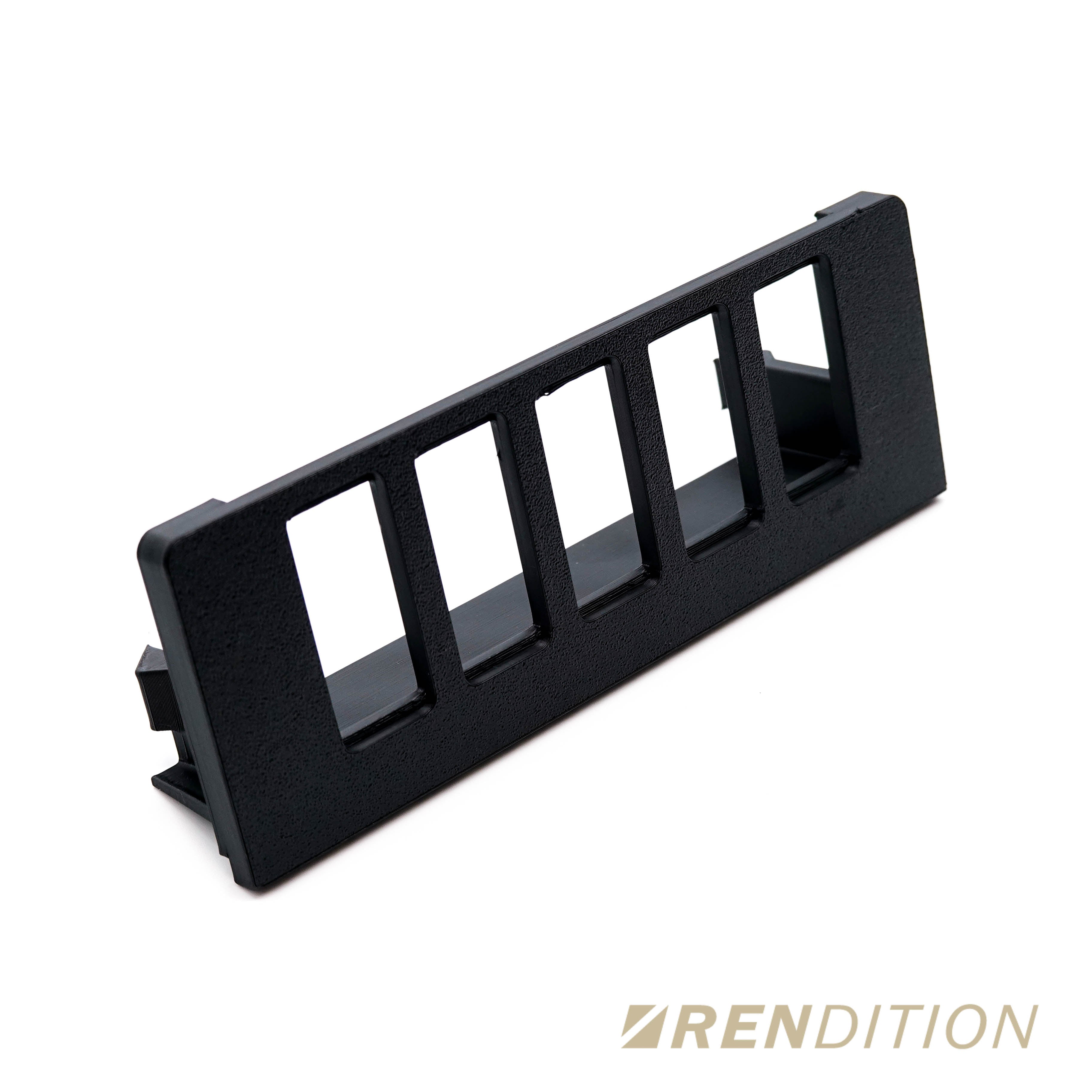 BMW E30 modular ashtray panel with USB charger and switch module installed