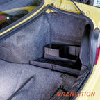 BMW E36 trunk oil bottle holder for spare motor oil storage