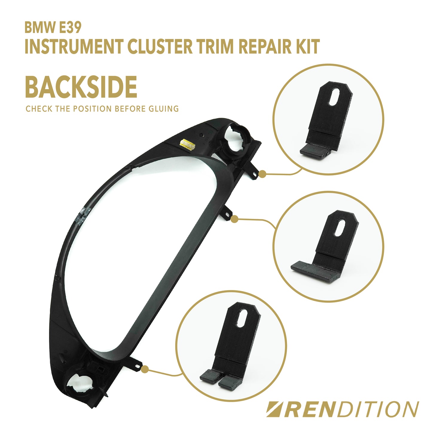 BMW E39 INSTRUMENT CLUSTER TRIM REPAIR KIT