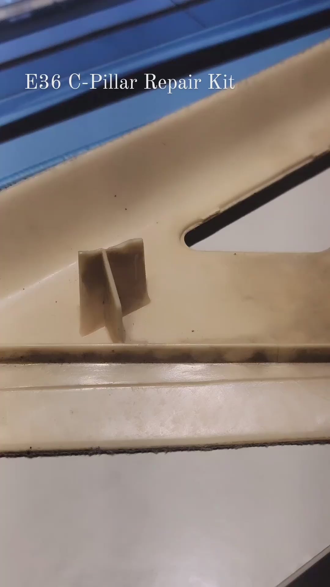 repairing E36 C pillar with repair kit