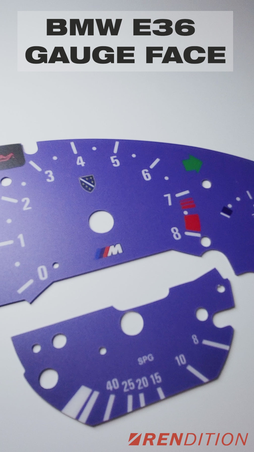 BMW E36 GAUGE FACE OVERLAY FOR M3 316 318 325 328 Ti Comapct V3