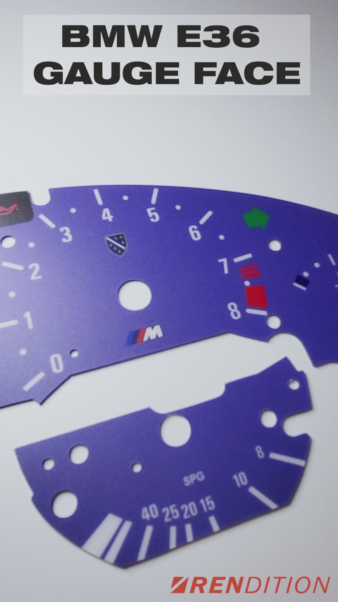 BMW E36 GAUGE FACE OVERLAY FOR M3 316 318 325 328 Ti Comapct V3