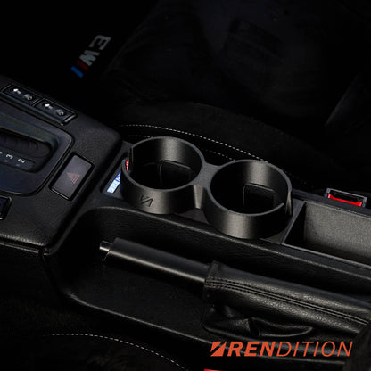 Cup extender accessory for oversized drinks compatible with E36 cup holder
