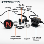 ShiftView digital shift display illuminated during driving