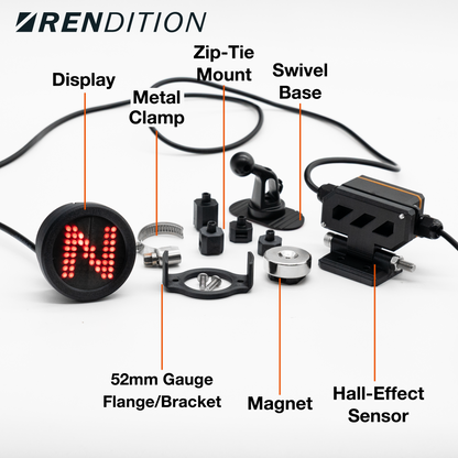 ShiftView digital shift display illuminated during driving