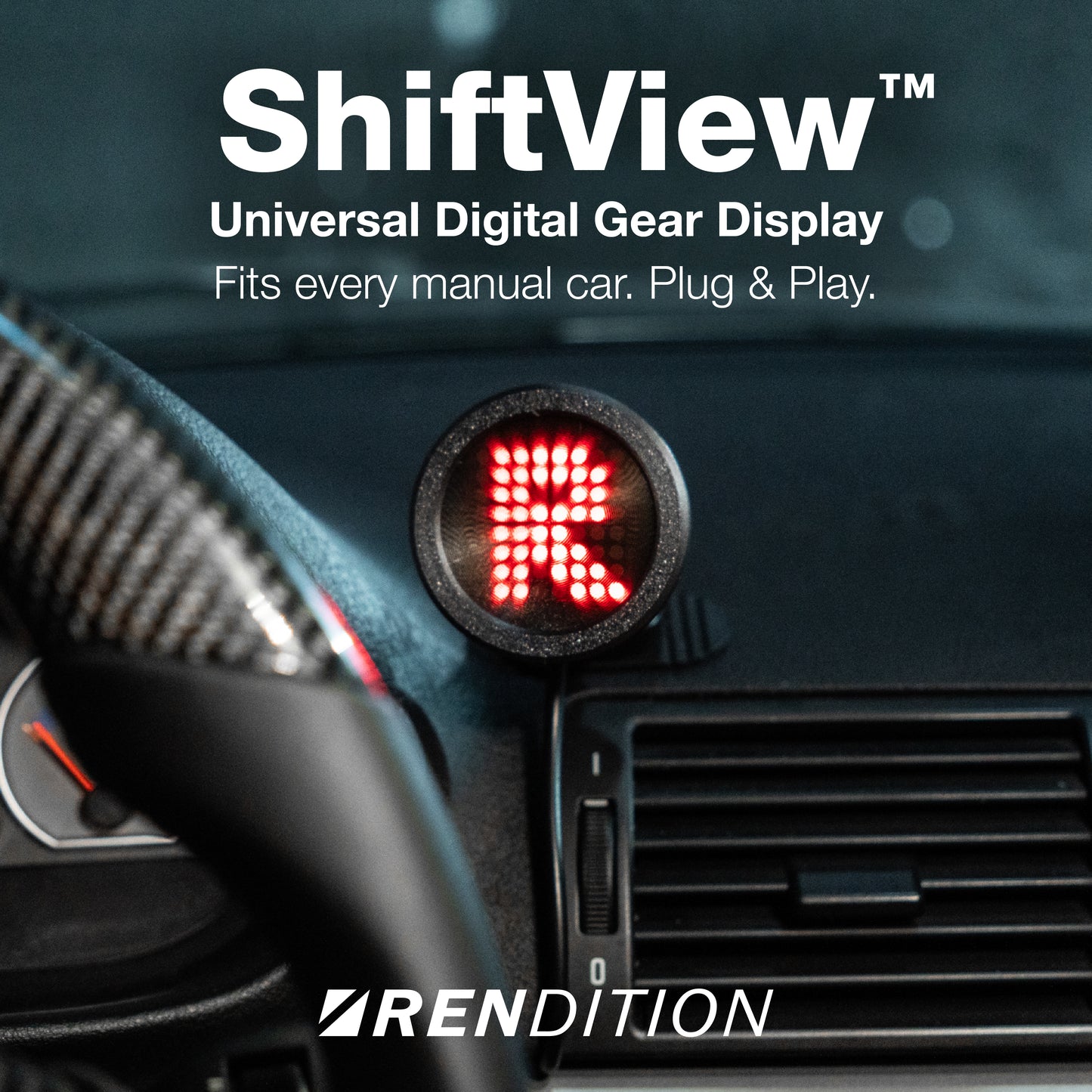 ShiftView digital gear display showing current gear in BMW manual transmission