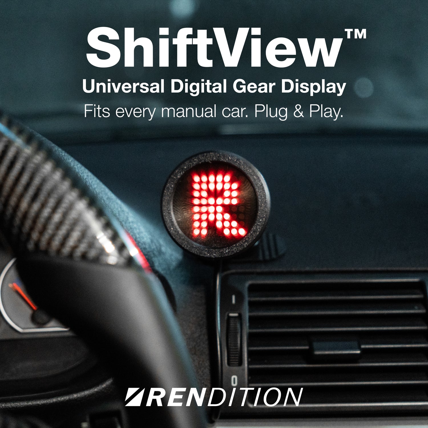 ShiftView digital gear display showing current gear in BMW manual transmission